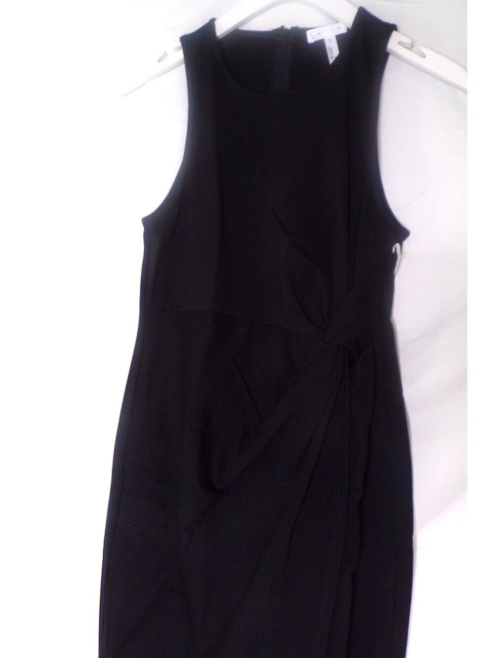 🆕LEITH Knot Front Cutaway Sheath Dress Black Small (4-6) - Picture 6 of 6